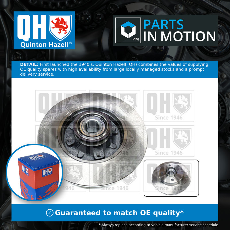 2x Brake Discs Pair Solid Rear 244mm BDC6166 Quinton Hazell Set 39181957 Quality