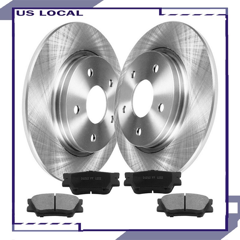 For Toyota Camry Avalon Lexus ES350 Rear Disc Rotors + Ceramic Brake Pads FL A18