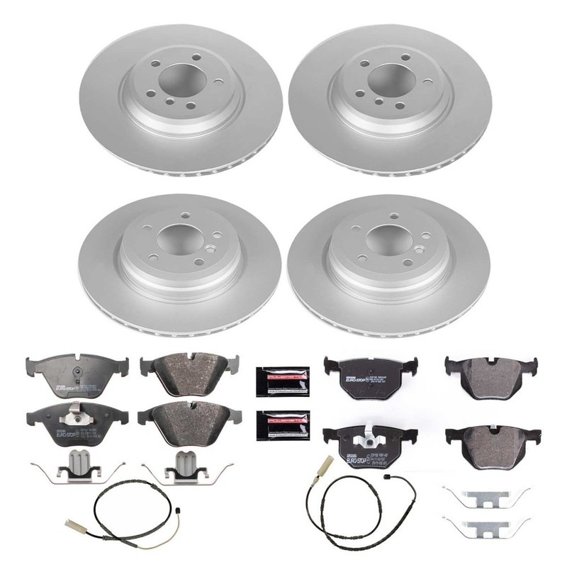 Powerstop 348mm Front 336mm Rear Discs & Pads & Sensors Kit for 2011-12 BMW 335i