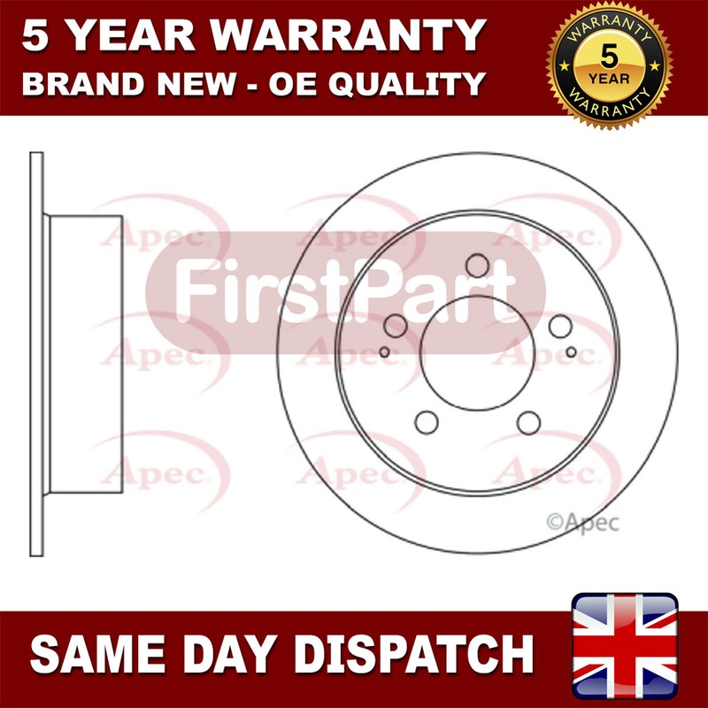 Fits Ssangyong Rexton Kyron 2.0 D XDi 2.2 2.7 FirstPart Rear 1x Brake Disc