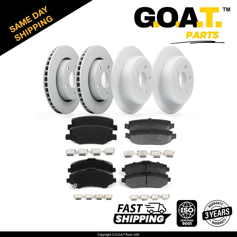 Brake Rotor & Brake Pad Front & Rear Set For 2007-2017 Jeep Wrangler 2018 JK