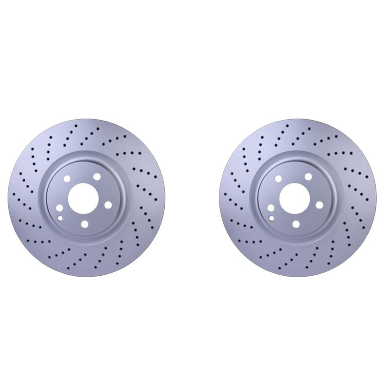 Hella Pair Set of Front 360mm Disc Brake Rotors For W211 E55 AMG R230 SL55 AMG