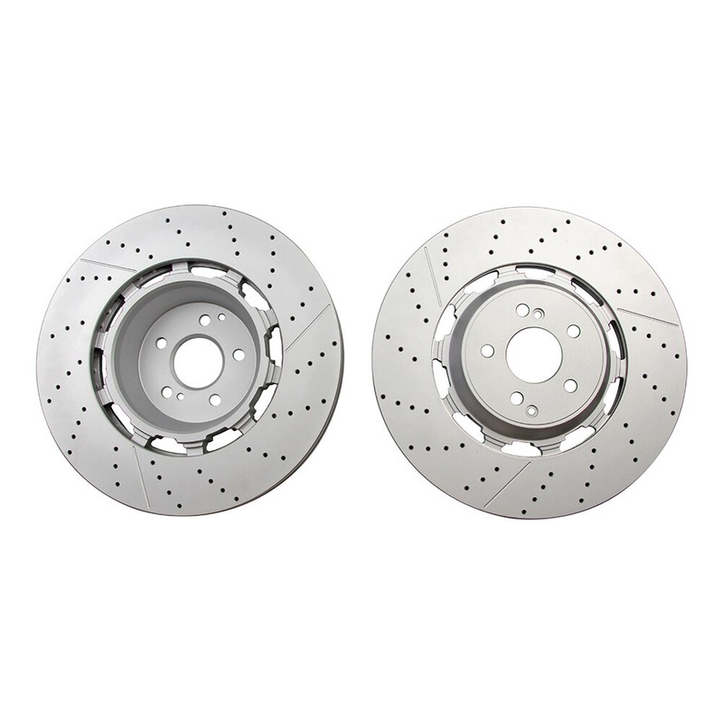 Pack (4) Front & Rear Brake Rotors Fit 14-20 Mercedes Benz W222 S63 AMG S65 AMG gallery