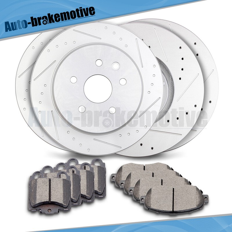 FRONT REAR DRILLED BRAKE ROTORS + CERAMIC PAD FOR LEXUS GS300 GS400 GS430 IS300 gallery