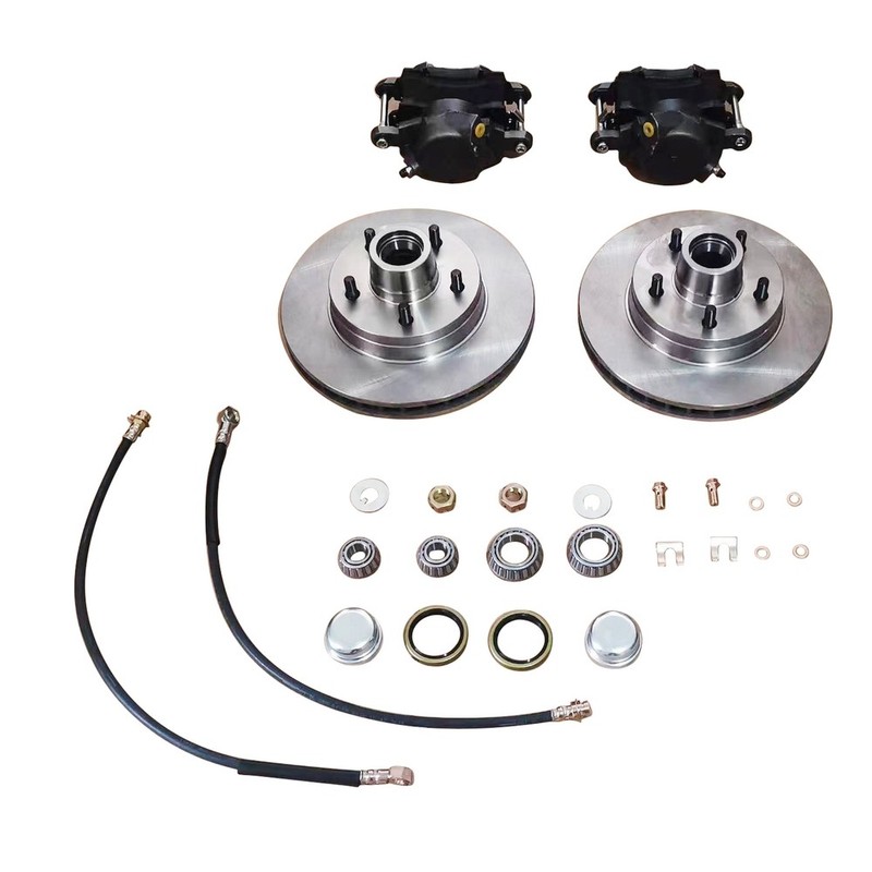 Disc Brake Spindle Components 1.25" Drilled Rotor 5 Lug For Chevy 73-87 C10 GMC gallery