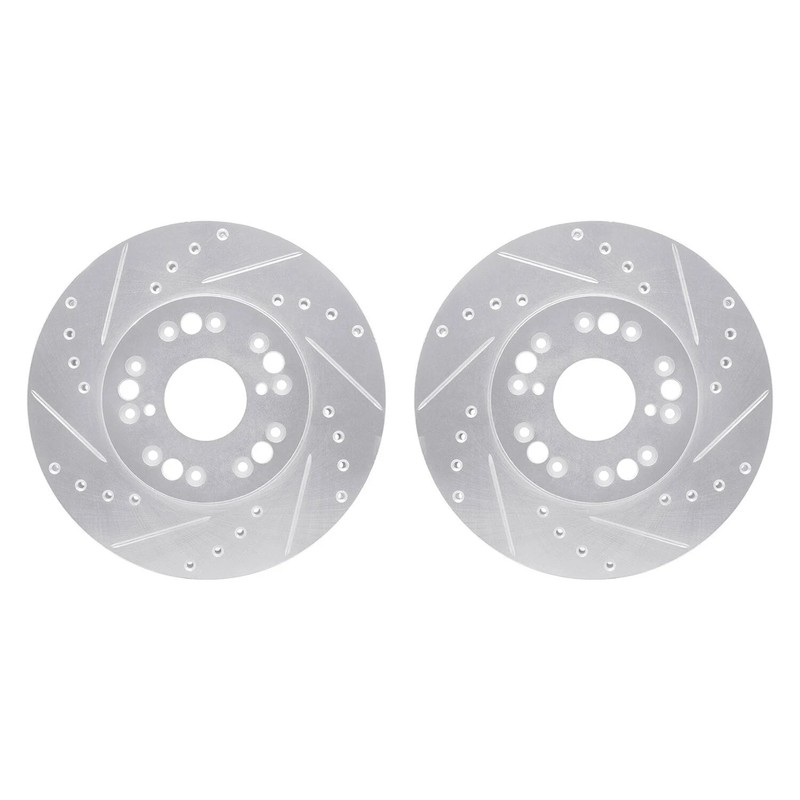 For Lexus LS400 91-92 R1 Concepts Drilled & Slotted Front Brake Rotor Set