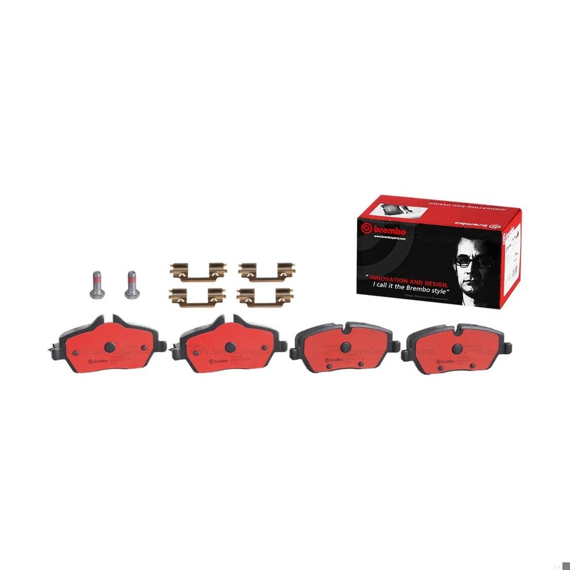 Front+Rear Disc Rotors+Brembo NAO Brake Pads for Mini Mini R50 R53 R56 R57 05-15 gallery