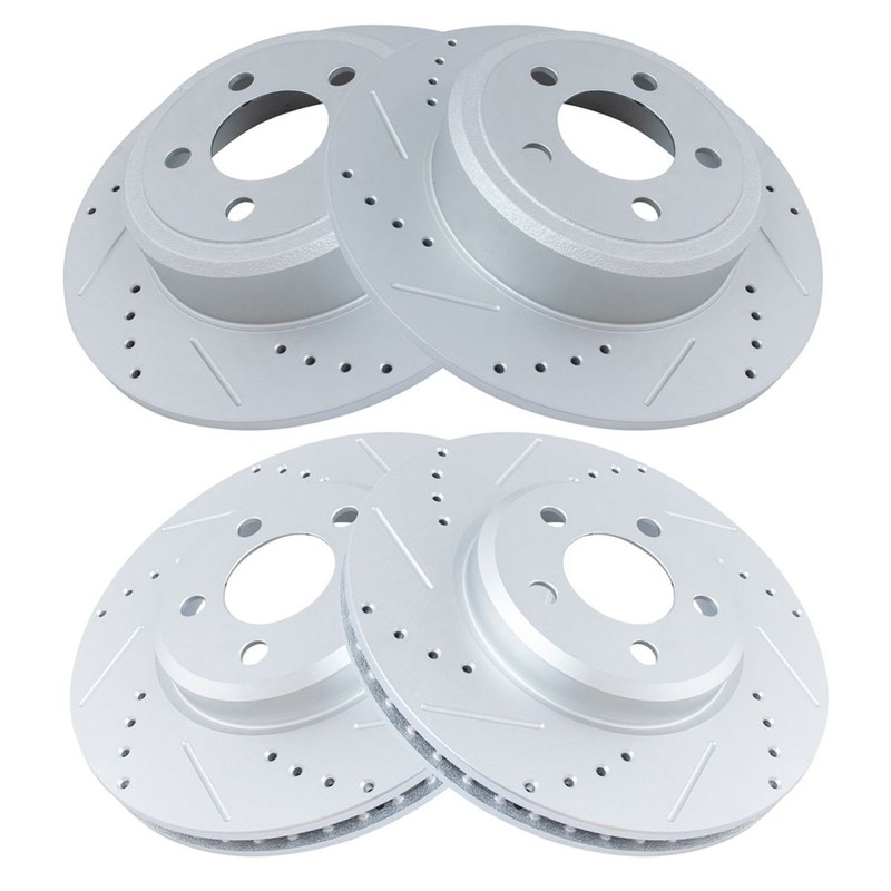 New Performance Drilled & Slotted G-Coated Brake Rotor Front & Rear Kit gallery
