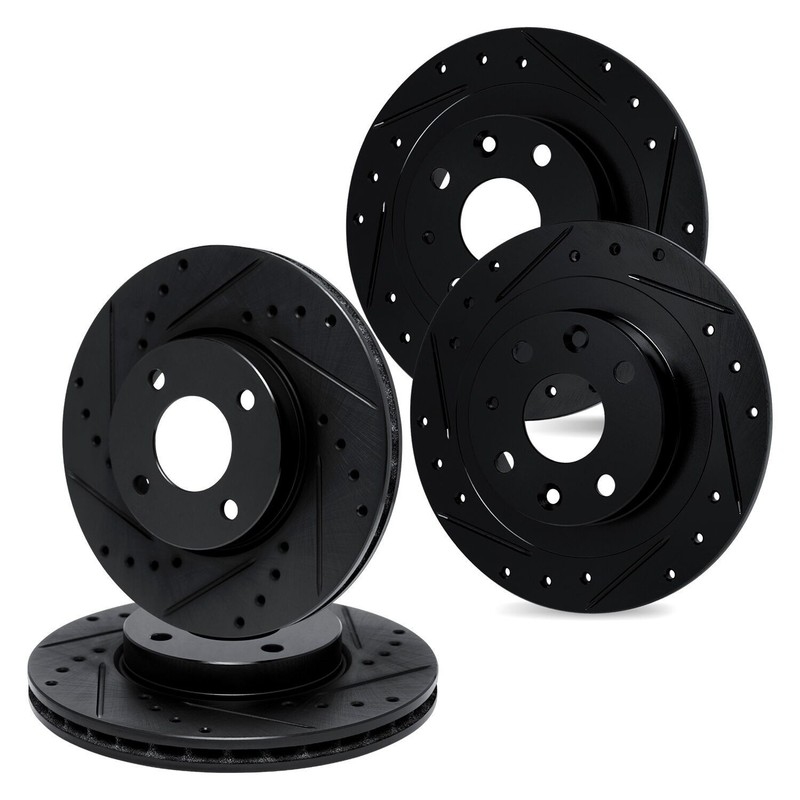 For Saturn SW2 93-98 R1 Concepts Drilled & Slotted Front & Rear Brake Rotor Set