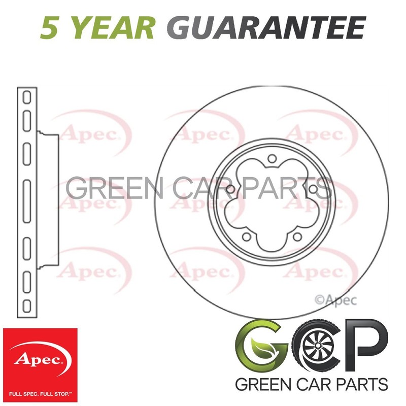 Apec Front Brake Disc Fits Ford Transit 2014-2020 2.0 D 2.2 dCi 1812200