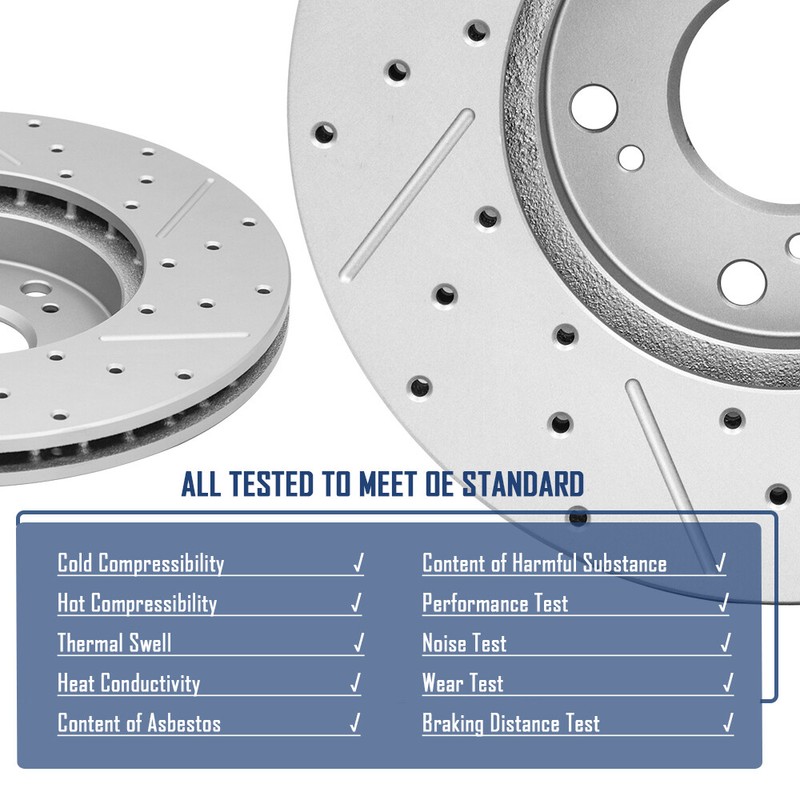 Front Drilled Brake Rotors & Pads for Toyota Tundra Sequoia Land Cruiser LX570 gallery