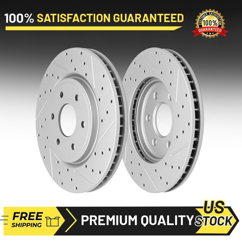 Front Drilled Slotted Brake Rotors Set for Nissan Frontier Pathfinder Xterra