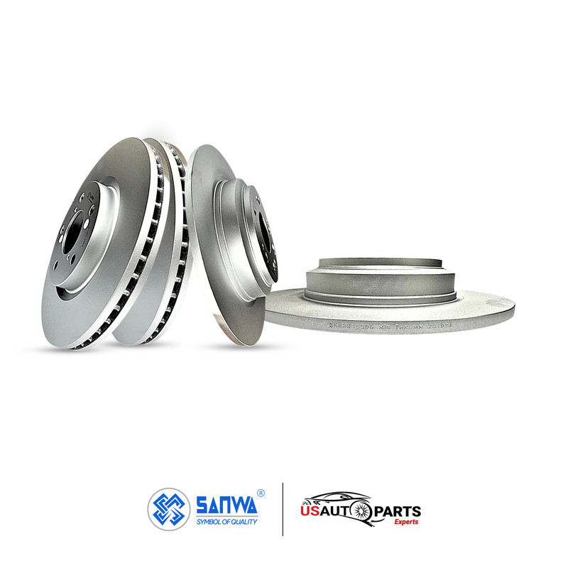 FRONT AND REAR BRAKE ROTOR SET GEOMET COATED FOR ACURA TL 2009 - 2014 gallery