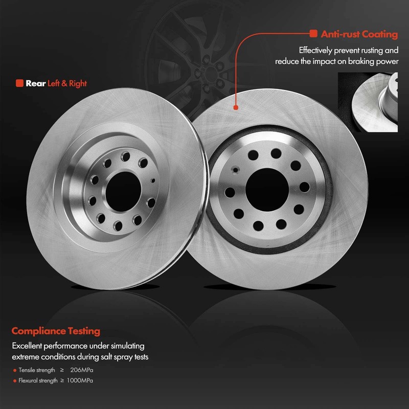 12x Front & Rear Disc Rotors & Ceramic Brake Pad for Audi S3 2015-2020 VW Arteon gallery