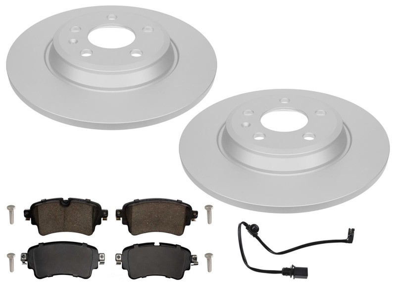 Rear Disc Brake Rotors & EPS Brake Pads Fits Audi A4 Base FWD 17-20 300MM Size