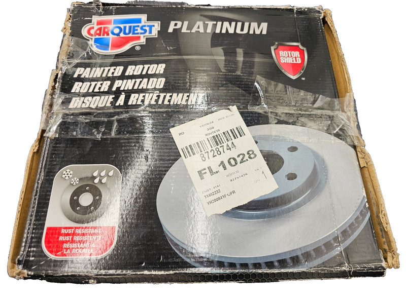 (QTY 2) YH200841P Painted Front Disc Brake Rotor Fits 2008-2015 Land Rover LR2