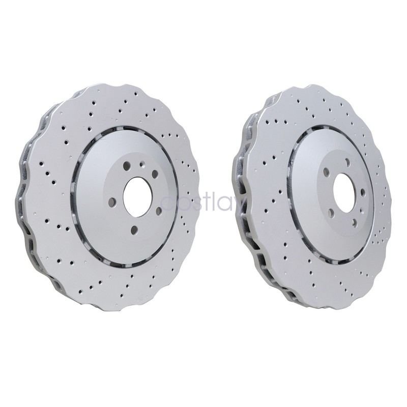 Fits For 2014-2016 Audi RS7 4.0L A Pair Of Front Disc Brake Rotors 4G0615301AH gallery
