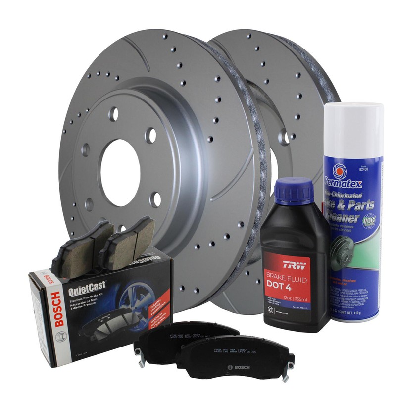Front Brake Kit 325mm Drill Rotors Bosch Ceramic Pads For Buick Chevy GMC Saturn