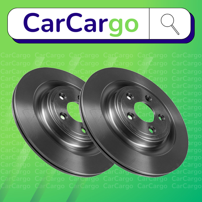 Premium Vented Rear Brake Discs Pair Jaguar XJ 5.0 V8 2009-2024 326 mm