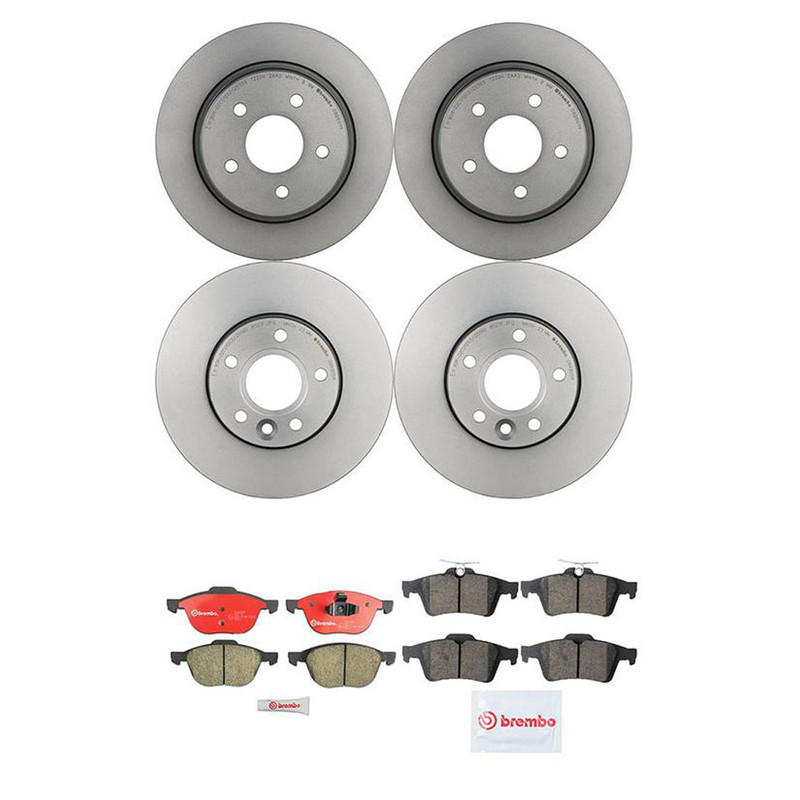 Brembo Front & Rear Brake Kit Disc Rotors and Ceramic Pads For Ford C-Max Hybrid gallery