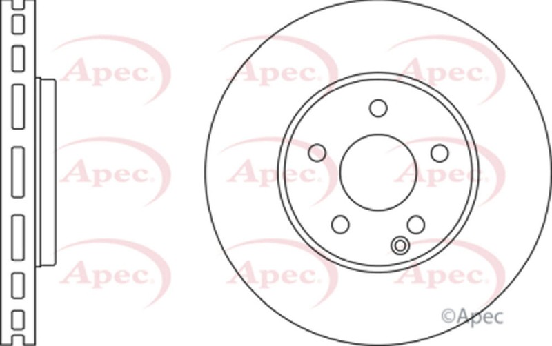 Apec Front Brake Disc Fits Mercedes E-Class 2003-2008 2.6 3.2 2114211212 gallery
