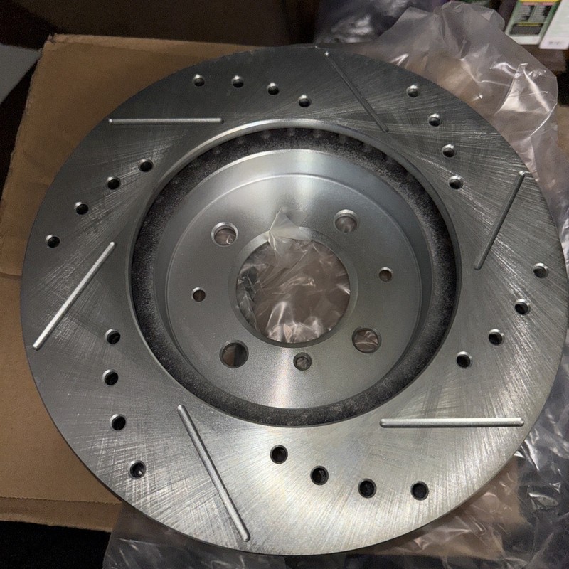 Disc Brake Rotor-Cross-Drilled Slotted Power Stop JBR522XL gallery