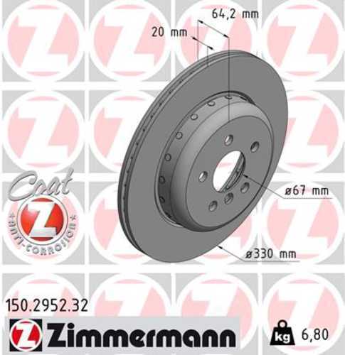 LORDCO – ZIMMERMAN 150295232 Disc Brake Rotor