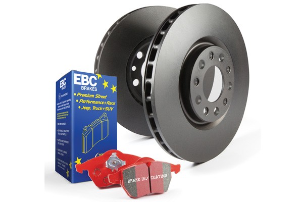 EBC BRAKES ~(40 LBS. 15X15X15)~ S12 REAR KITS REDSTUFF AND RK ROTORS - AUTO VERS