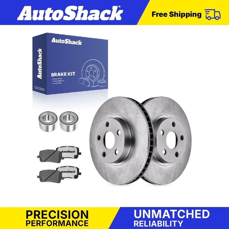 Front Brake Rotors Ceramic Pads Wheel Bearing for Toyota, Corolla 2003-2008