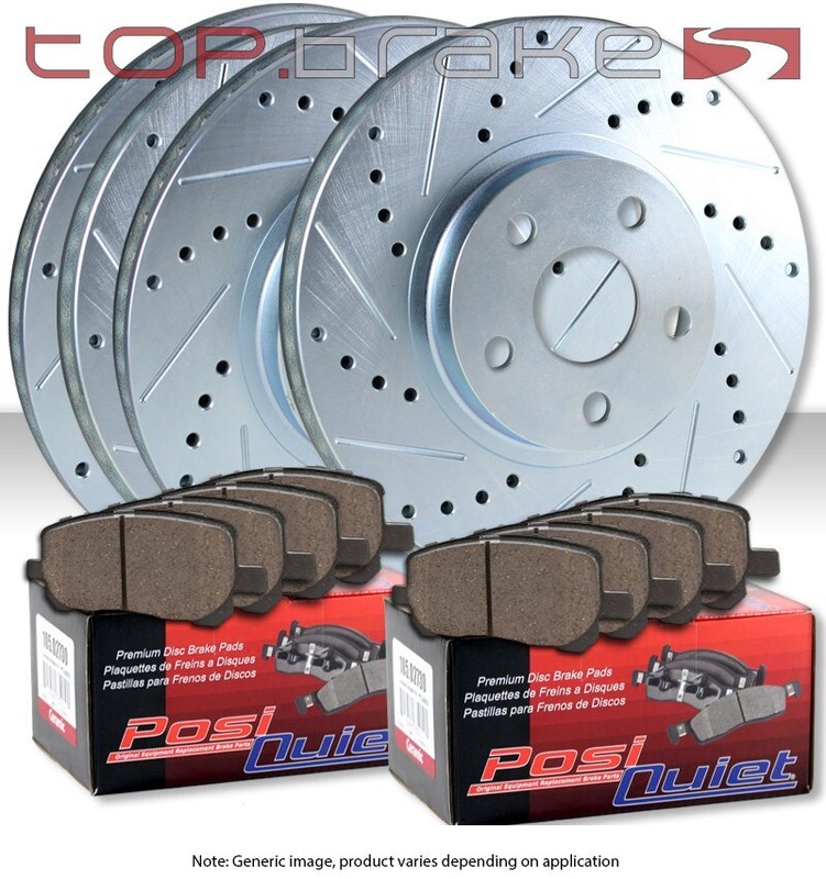 F&R TOPBRAKES Drill Slot Brake Rotors + Ceramic Pads TBP109581