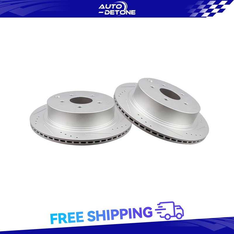 Rear Brake Rotors Drilled & Slot For Infiniti Q50 Q60 Q70 For Nissan Pathfinder