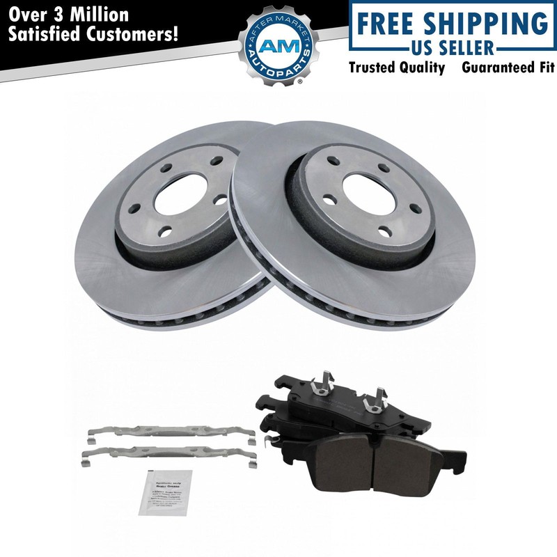 Front Posi Ceramic Disc Brake Pads & Rotors Kit for Durango Grand Cherokee