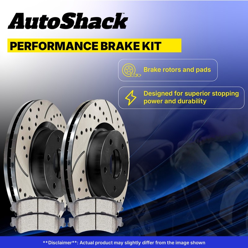 Front & Rear Drilled Slotted Rotors & Pads for Chevy Equinox GMC Terrain 2.4L V6 gallery