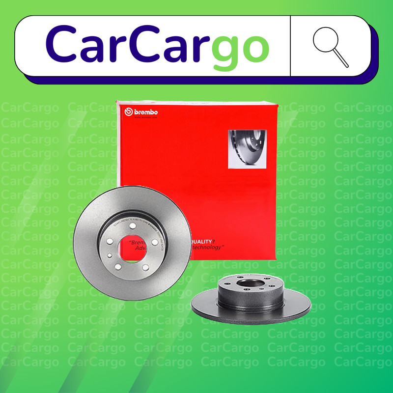 Brembo Solid Rear Brake Discs Pair For Alfa Romeo 147 3.2 GTA 2003-2010 251 mm