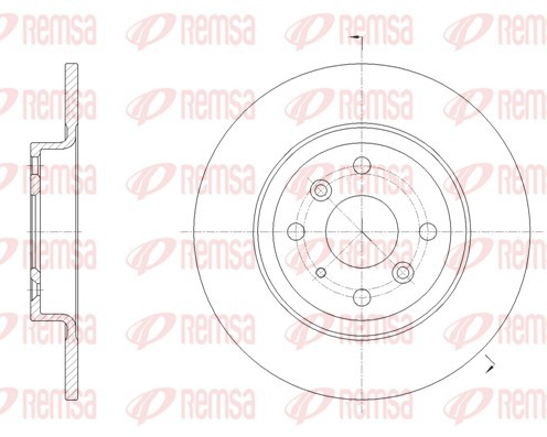 REMSA 61660.00 Brake Disc for Mazda