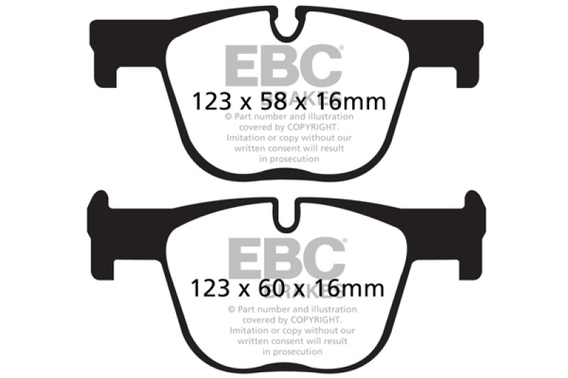 EBC Redstuff Ceramic Rear Brake Pads for BMW 3 Series F30 335i & 435i gallery