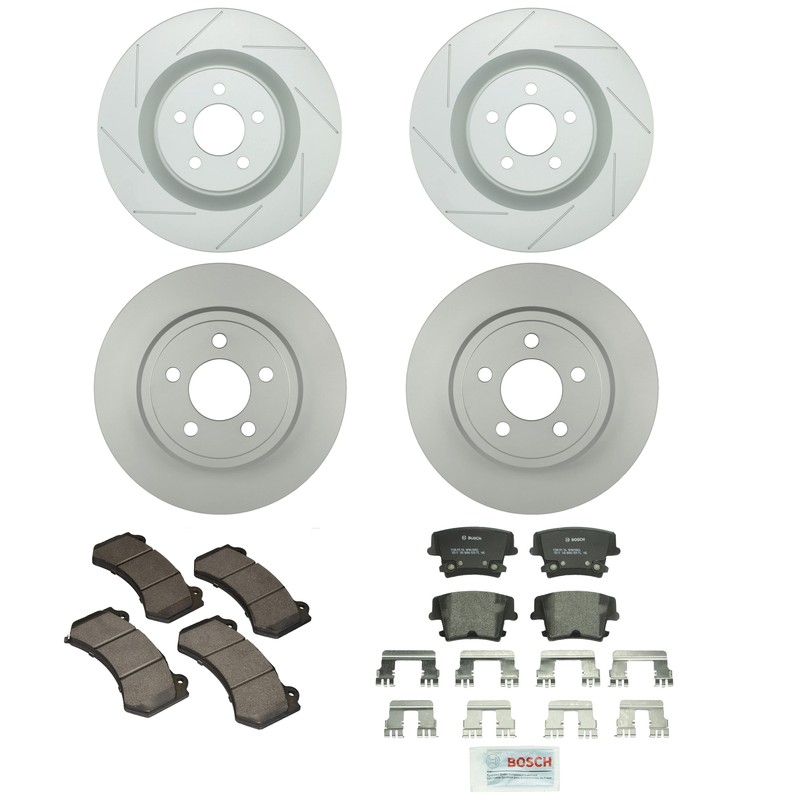 Bosch Front 302mm & Rear 316mm Brake Kit Disc Rotors Semi-Met Pads For Dodge