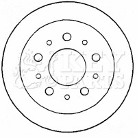 2x Brake Discs Pair Solid Rear 280mm KBD4609 Key Parts Set 1607880480 422835 New gallery
