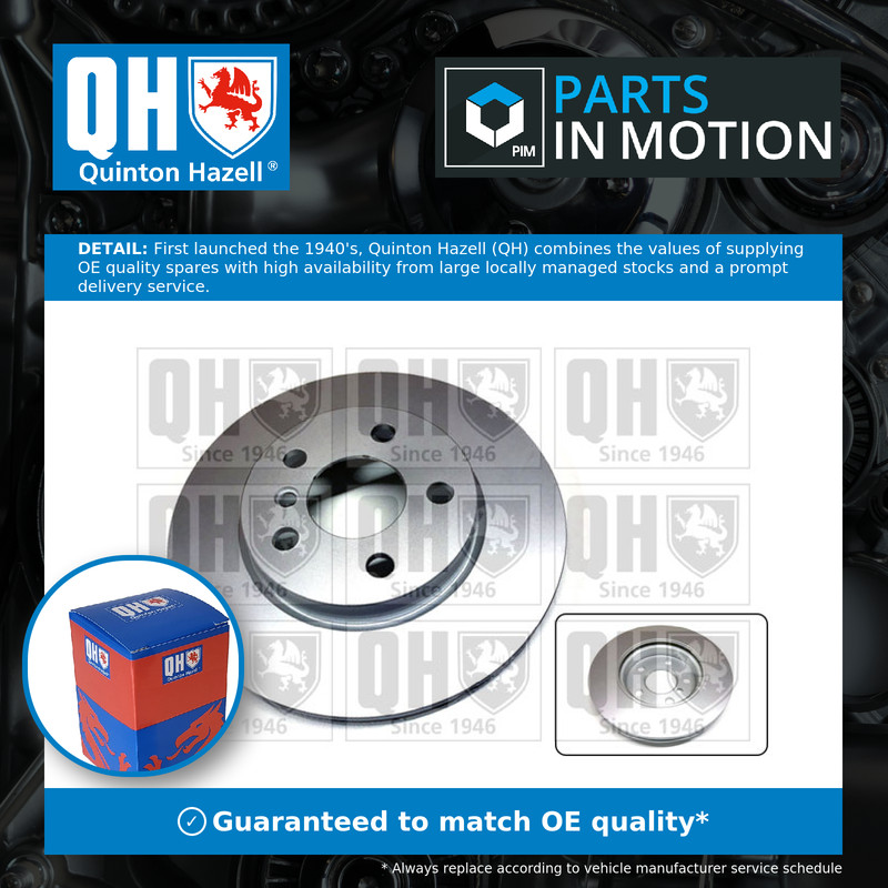 2x Brake Discs Pair Vented fits MINI CONVERTIBLE COOPER F57 1.5 Front 2015 on QH