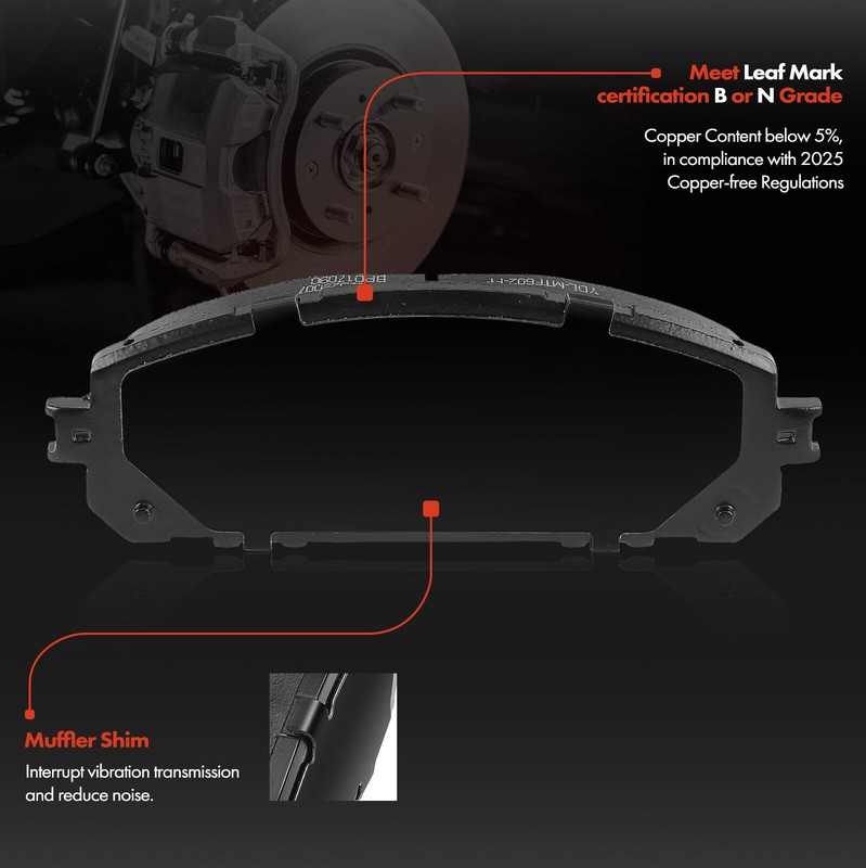 New Front Disc Brake Rotors & Ceramic Brake Pads for Jeep Cherokee KL 2014-2022 gallery