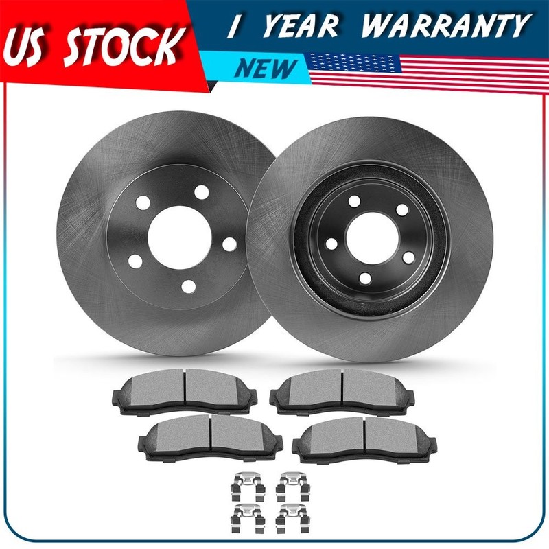 Fits Ford Explorer Sport Front Brake Solid Rotors And Ceramic Pads 54097 833
