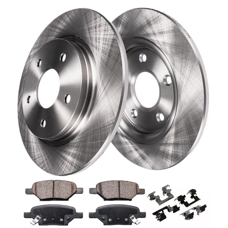 Rear Brake Rotors + Ceramic Brake Pads For Buick Allure Chevrolet Impala H03 TX