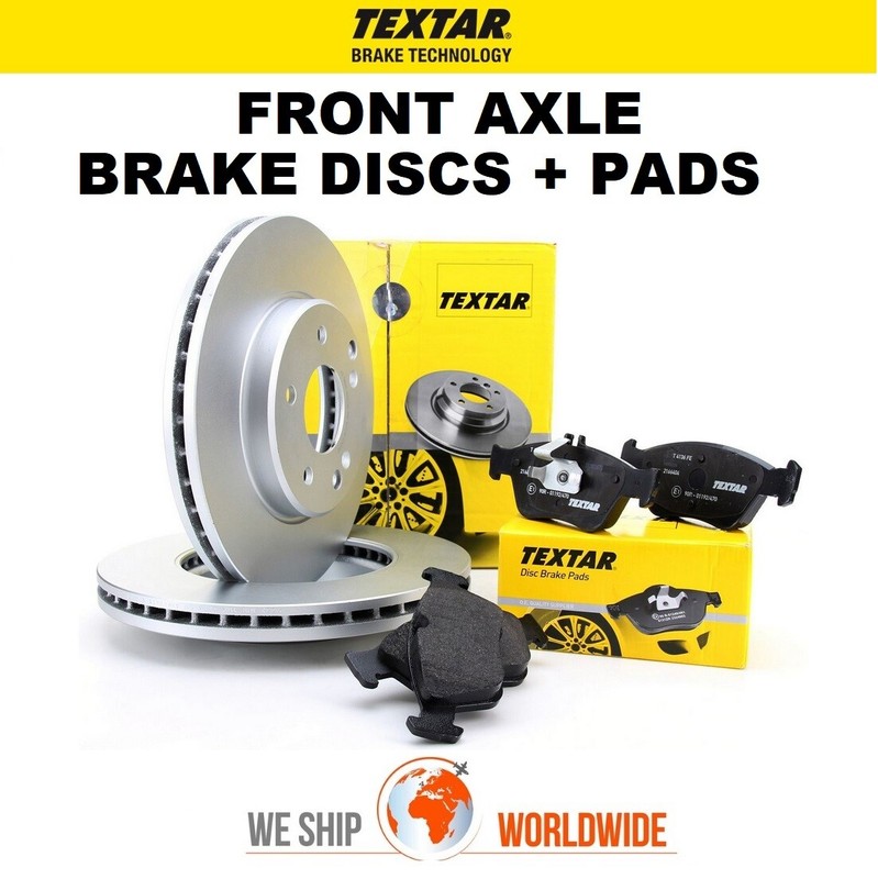 TEXTAR Front DISCS + PADS for CITROEN JUMPER Chassis 2.0 BlueHDi 110 2016-on
