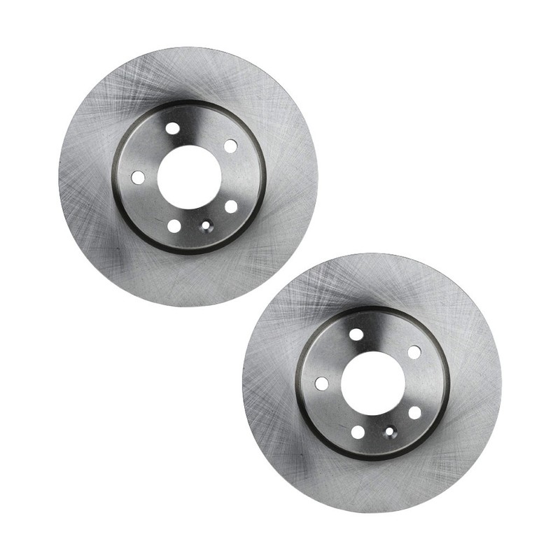 For Chevy Equinox 2021 2022 2023 Brake Discs Front | Pair | Cast Iron | Natural