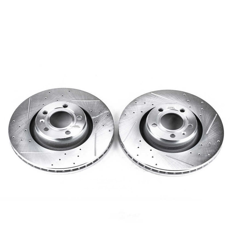 Disc Brake Rotor Set-Front Drilled, Slotted and Zinc Plated Brake Rotor Pair