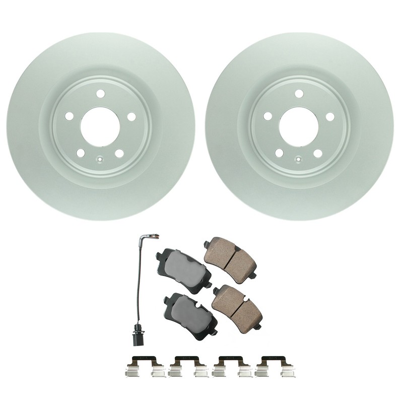 Bosch QuietCast Rear Rotors Akebono EURO Ceramic Brake Pad Kit For A6 A7 Quattro
