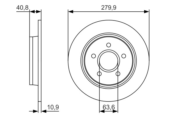 2x Brake Discs Pair Solid fits FORD FOCUS C-MAX TDCi Rear 2.0 1.6D 1.8D 2.0D Set gallery