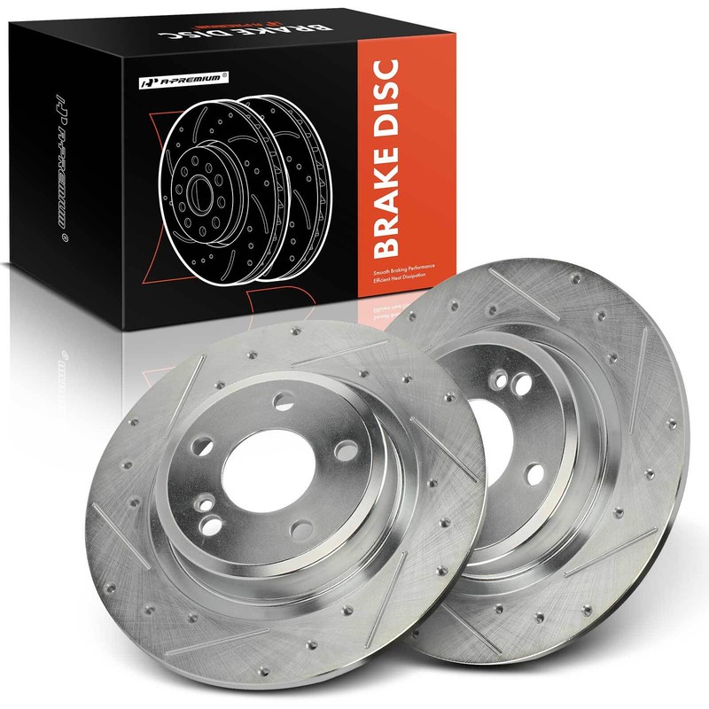 A-Premium Rear Side Drilled Brake Rotors for Mercedes-Benz CLA250 INFINITI QX30