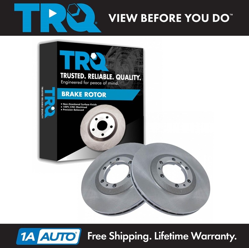 TRQ Front Disc Brake Rotor Pair Set for Passport Rodeo Trooper New