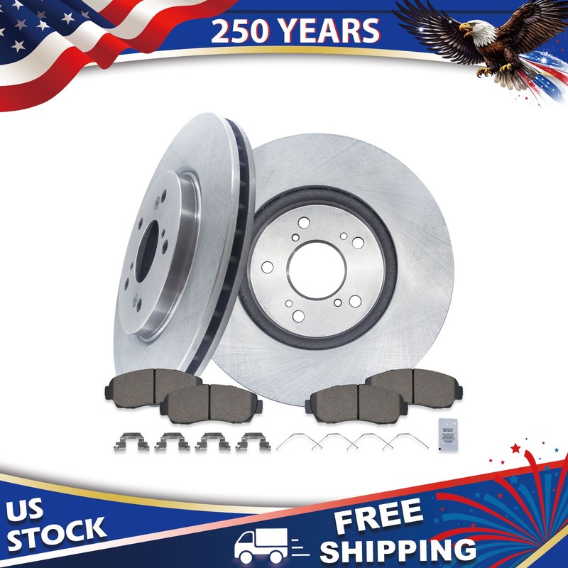 AWD 11.65 inch Front Disc Brake Rotors Pads for 2012-2016 Honda Crosstour CR-V